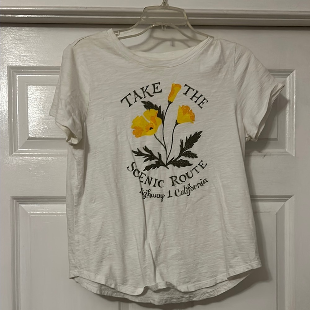 White Scenic Route Graphic Tee